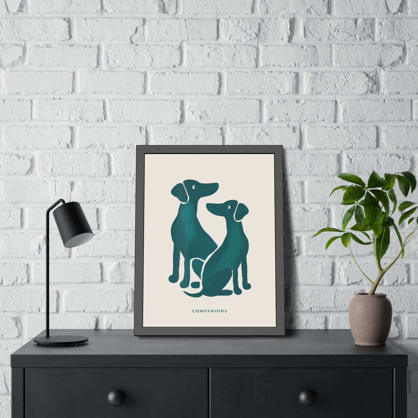'Companion' - Dog Wall Poster - Minimalist Design