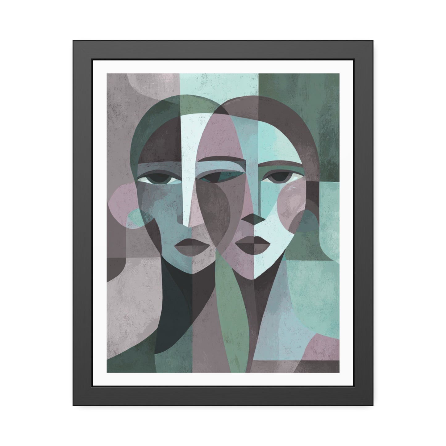 Mes Visages - No text - Framed Poster Print