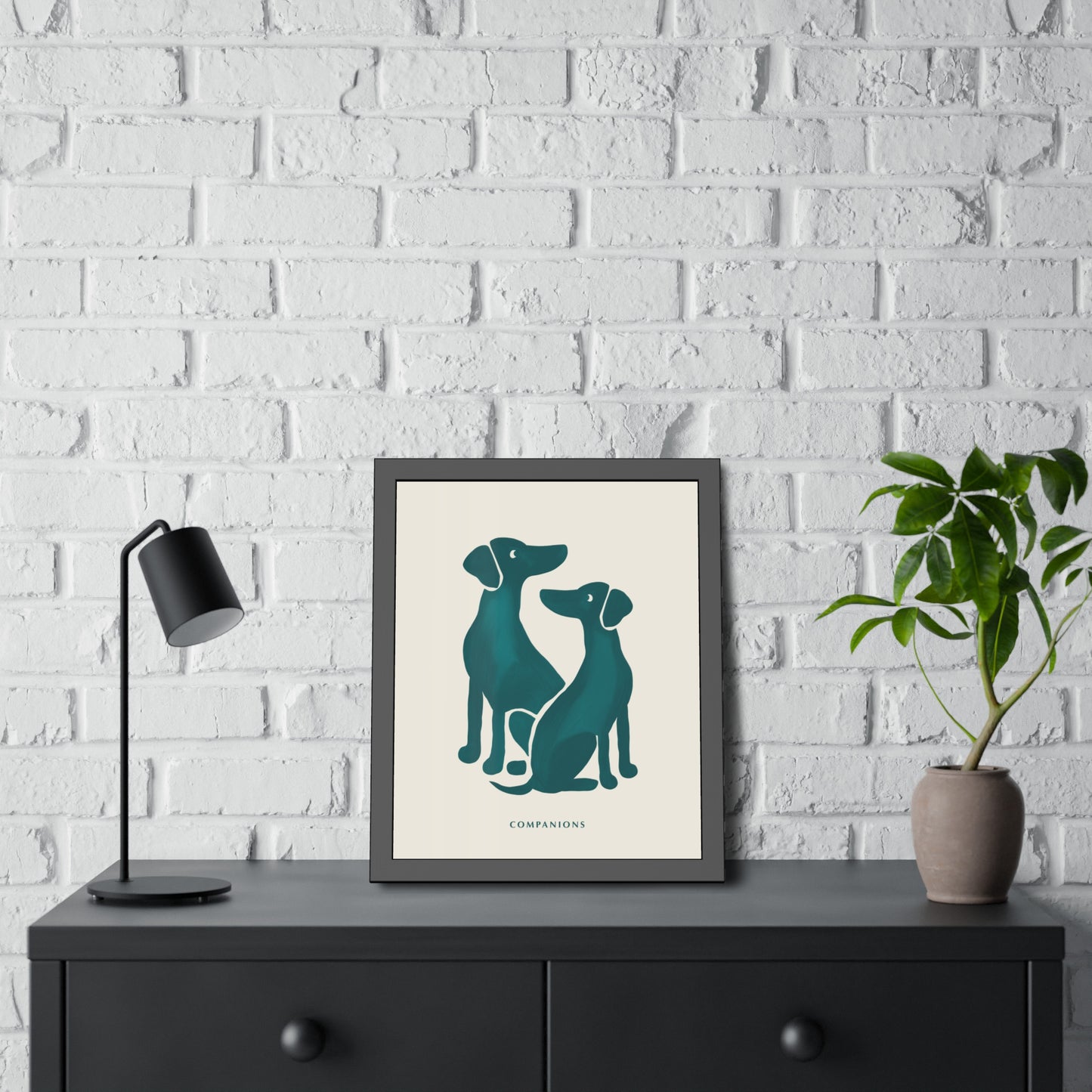 'Companion' - Dog Wall Poster - Minimalist Design