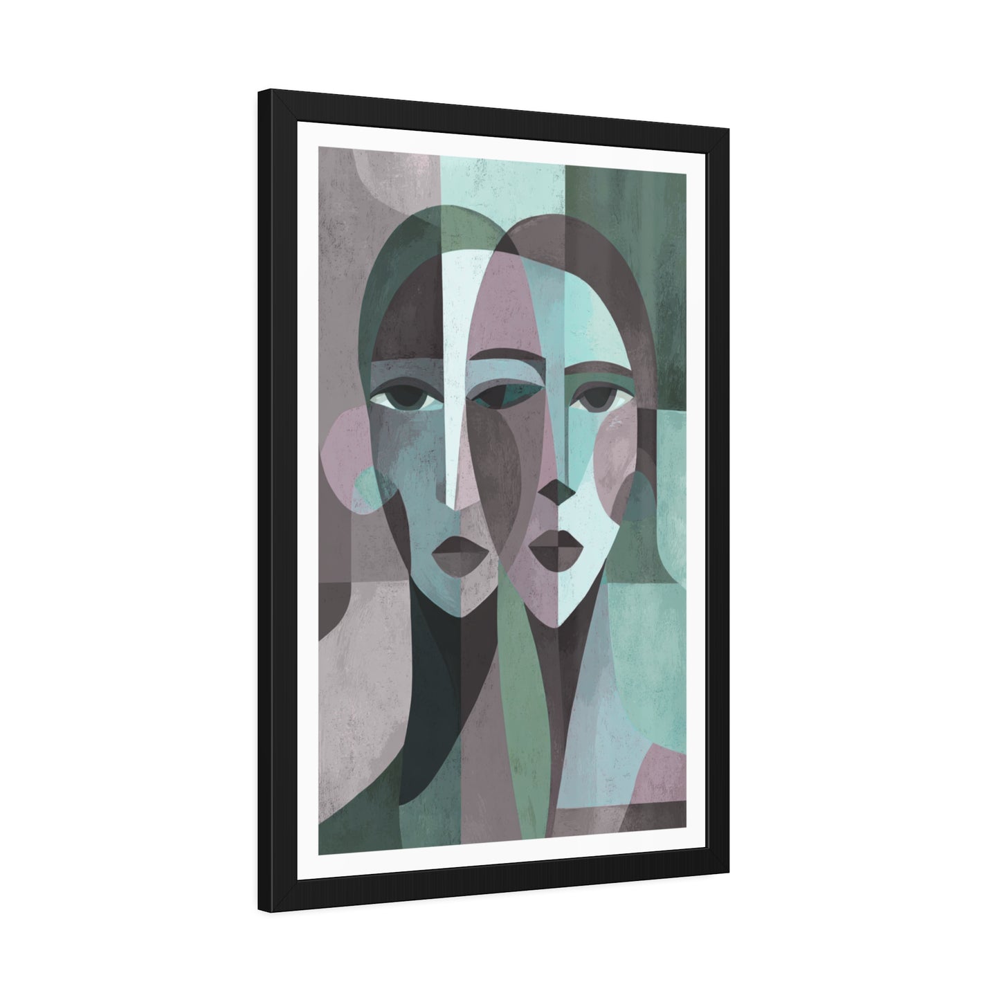 Mes Visages - No text - Framed Poster Print