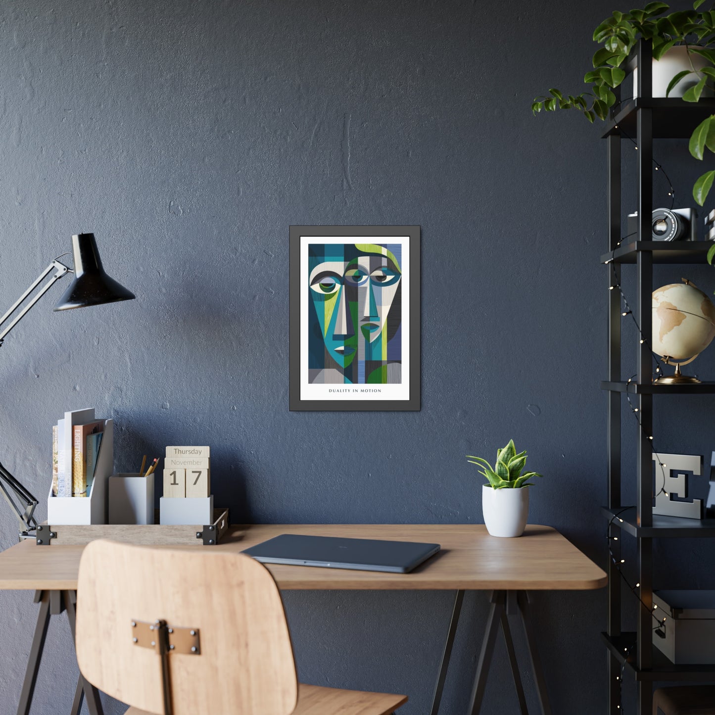 Duality in motion - Framed Poster Print