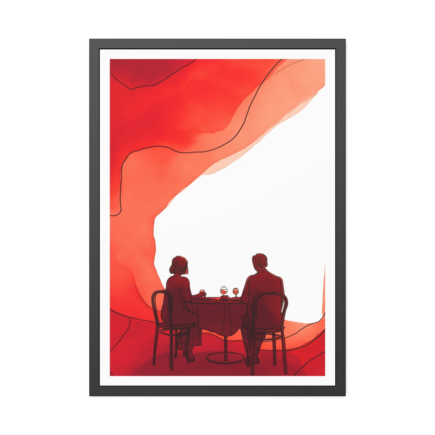 Mangeons ensembles mon amour - Framed Poster Print