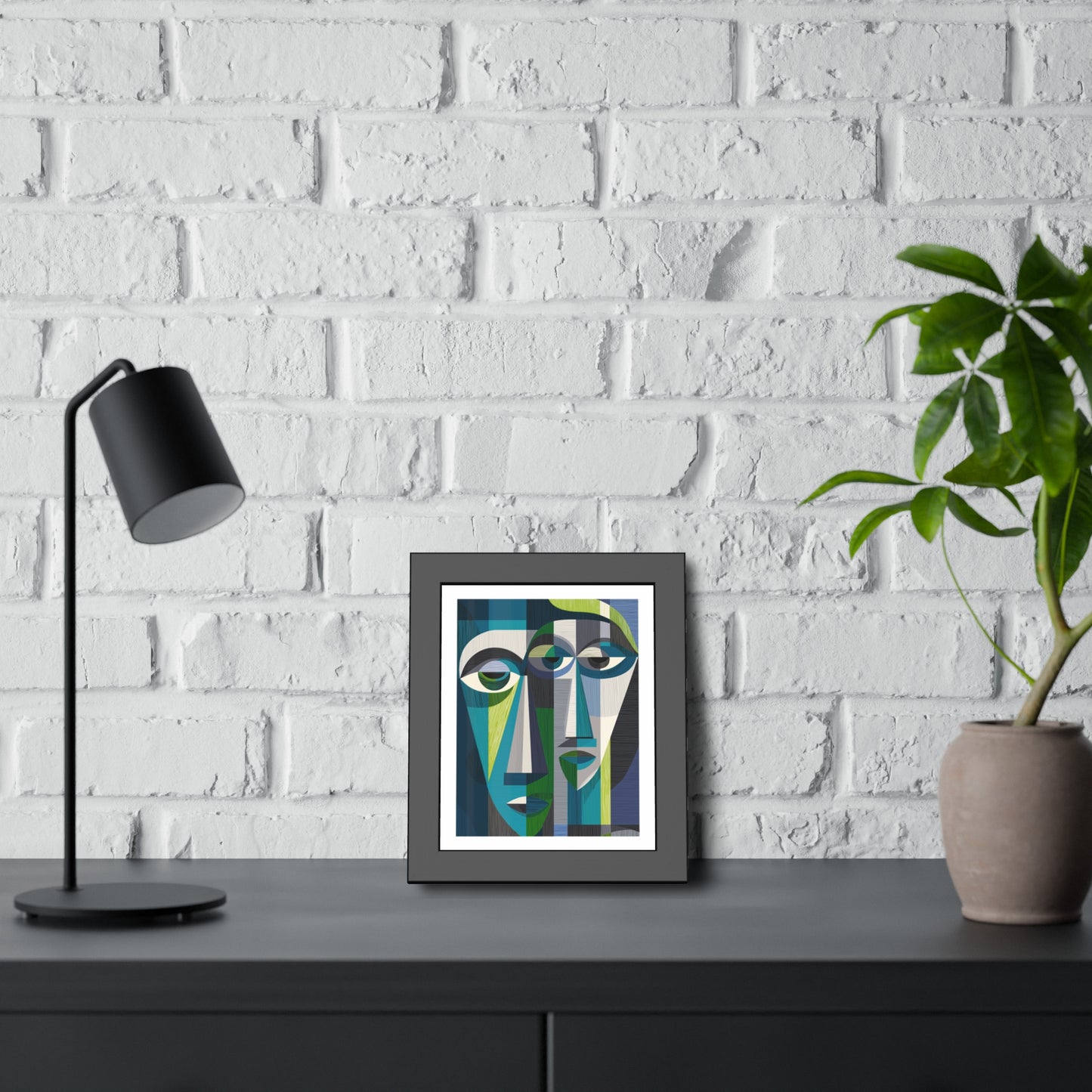 Duality in motion - No text - Framed Poster Print