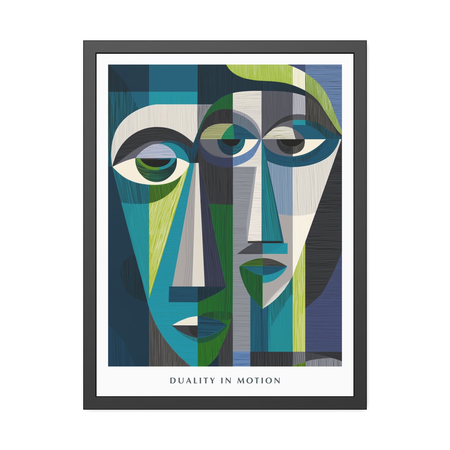Duality in motion - Framed Poster Print