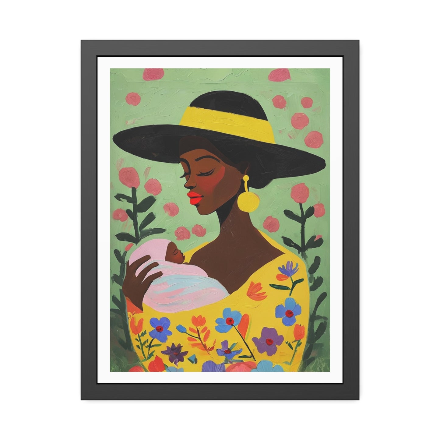 Grace in Bloom - No text - Framed Poster Print