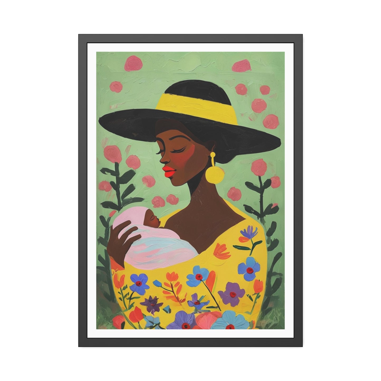 Grace in Bloom - No text - Framed Poster Print