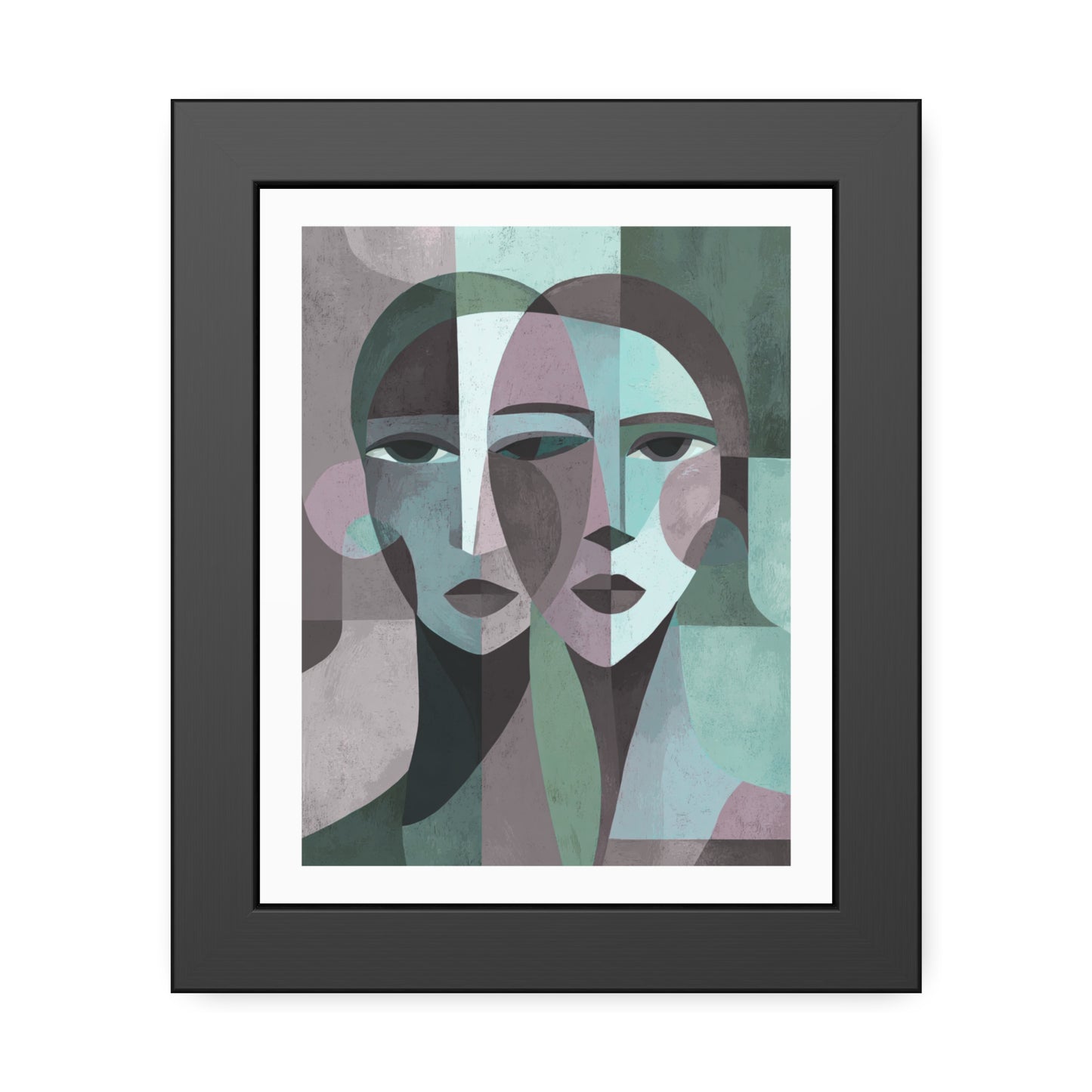 Mes Visages - No text - Framed Poster Print