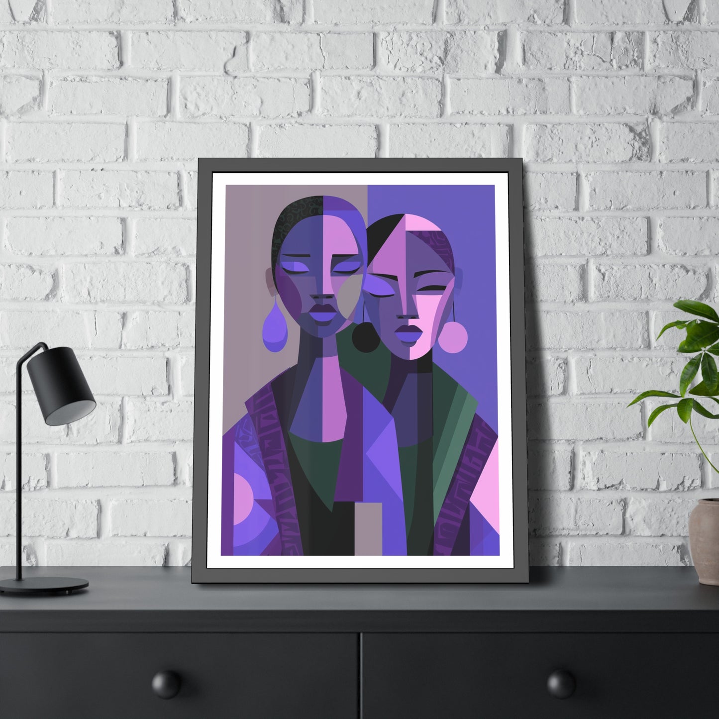 Les Soeurs Amoureux - No text - Framed Poster Print