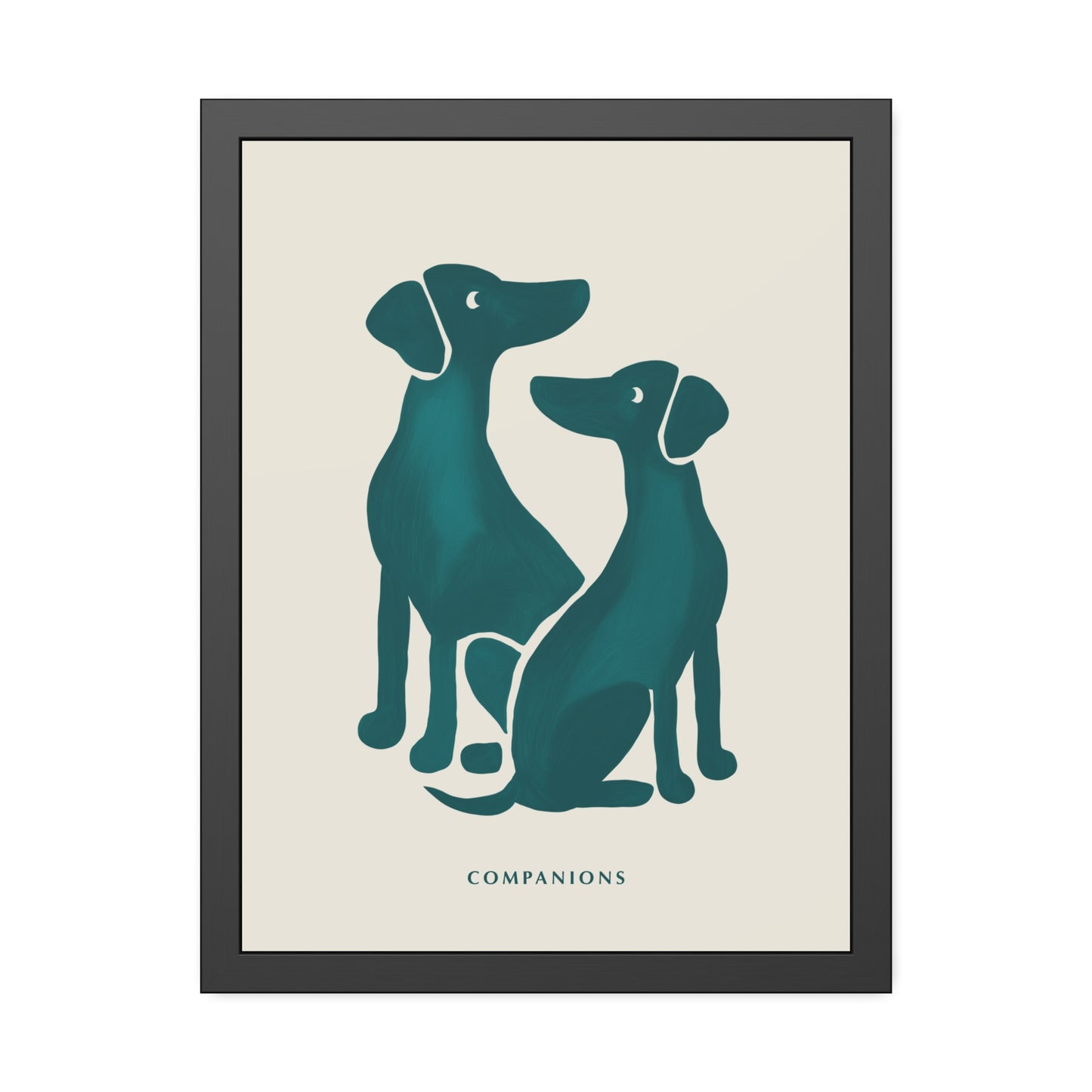 'Companion' - Dog Wall Poster - Minimalist Design