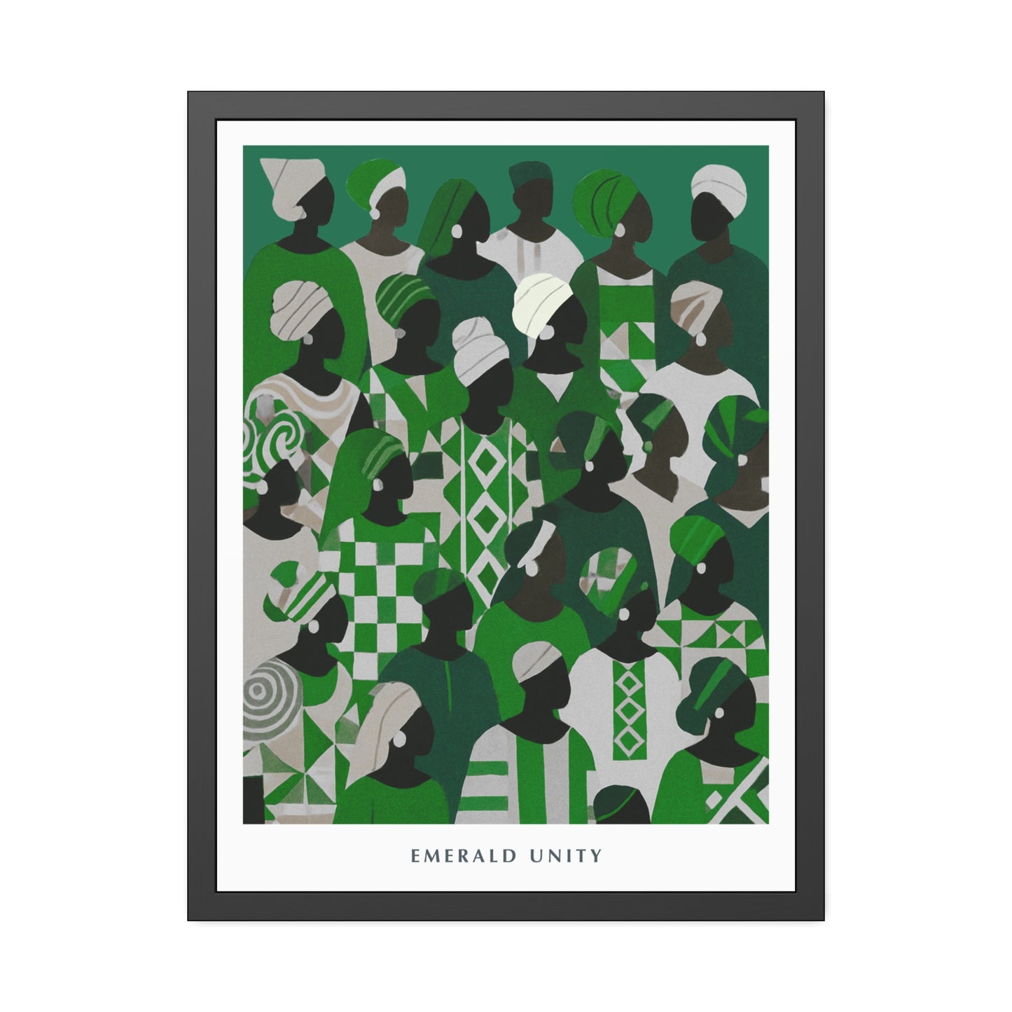 Emerald Unity - Framed Poster Print
