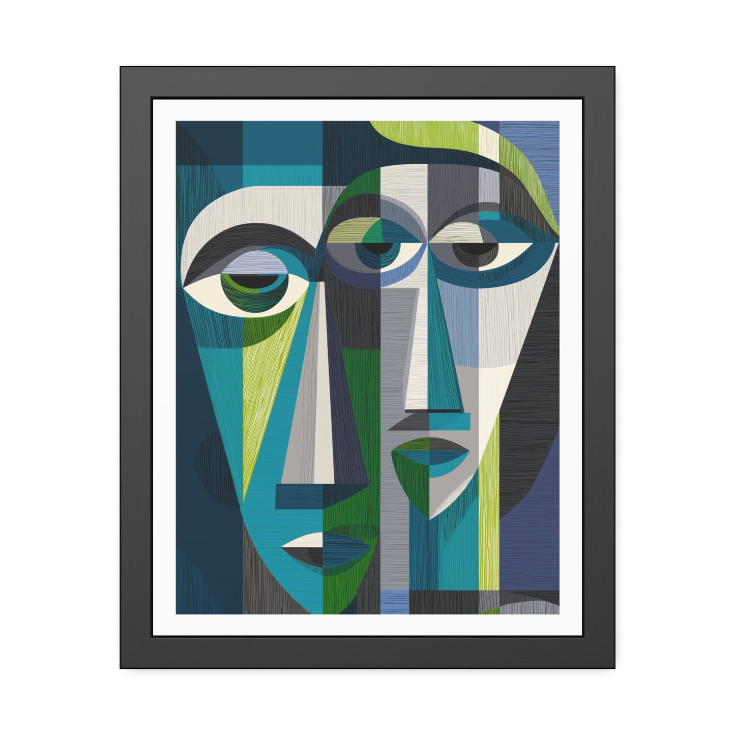Duality in motion - No text - Framed Poster Print