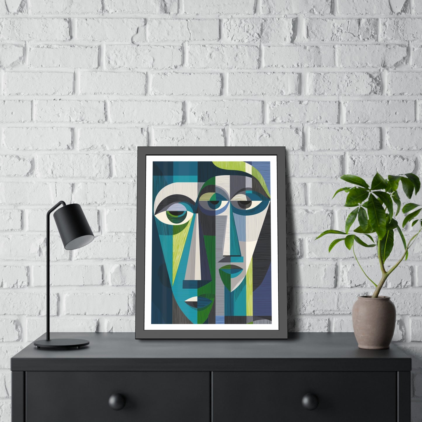 Duality in motion - No text - Framed Poster Print