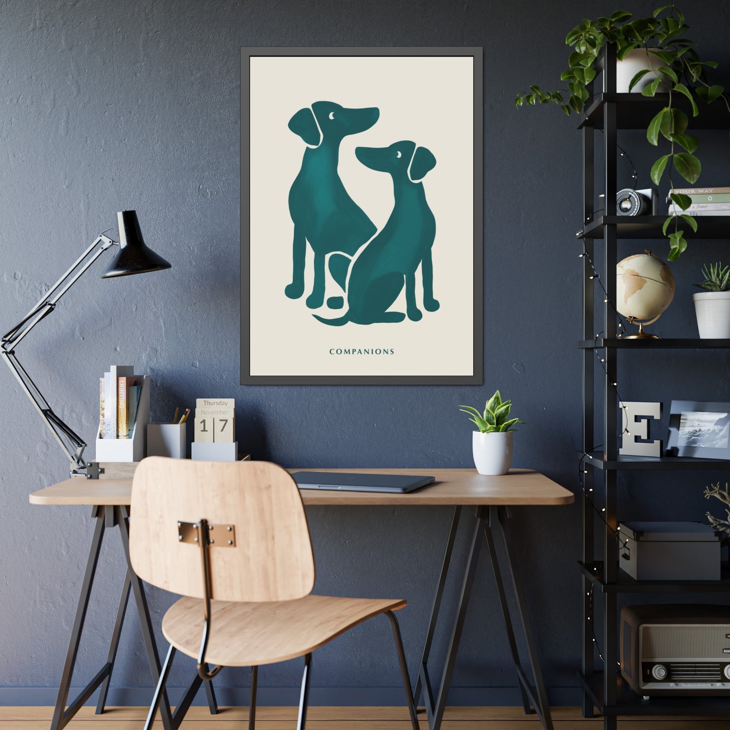 'Companion' - Dog Wall Poster - Minimalist Design