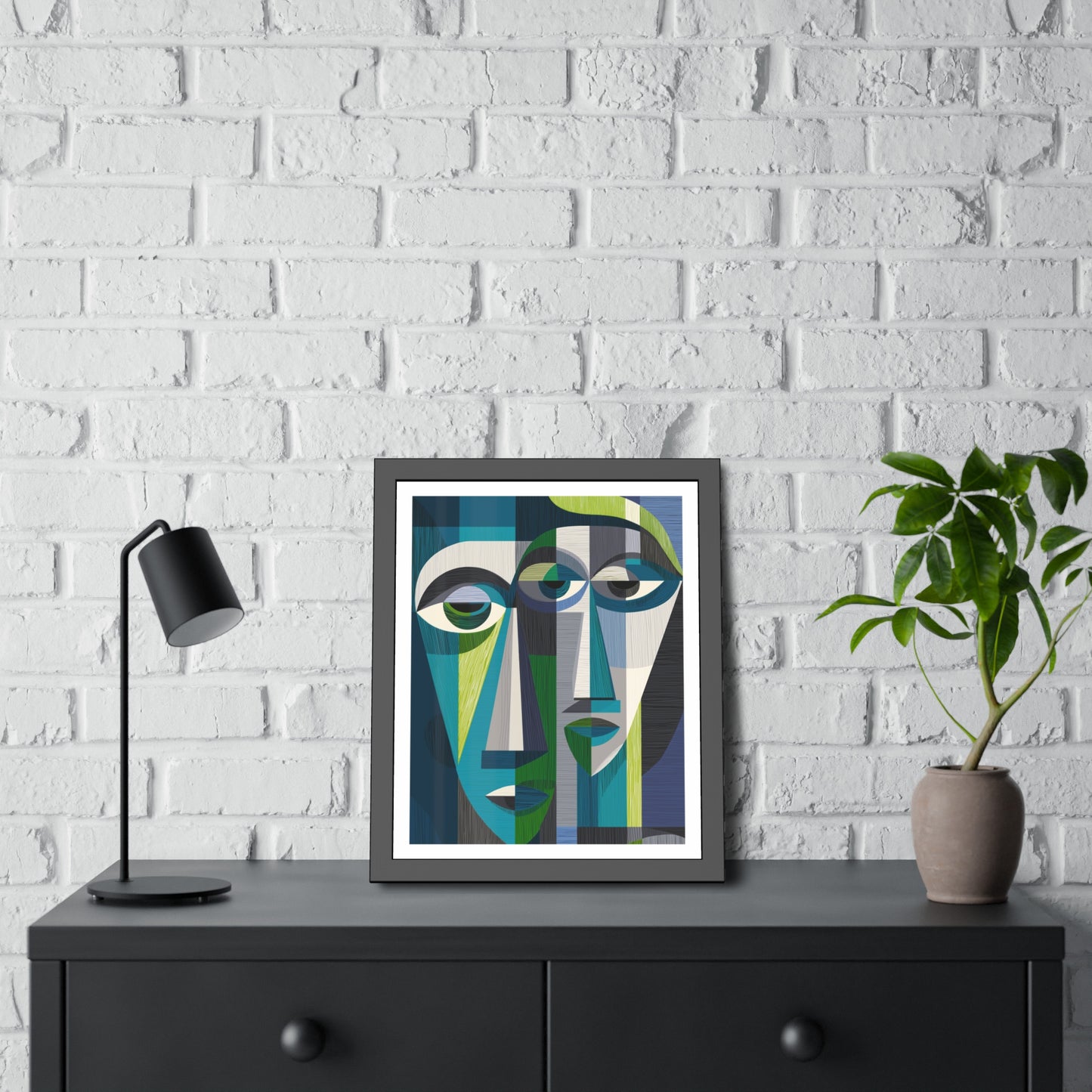 Duality in motion - No text - Framed Poster Print