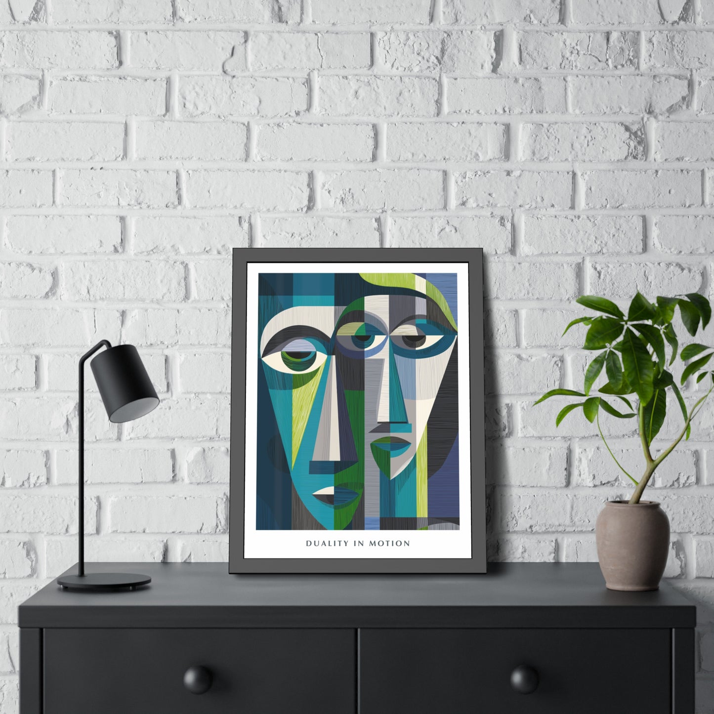 Duality in motion - Framed Poster Print