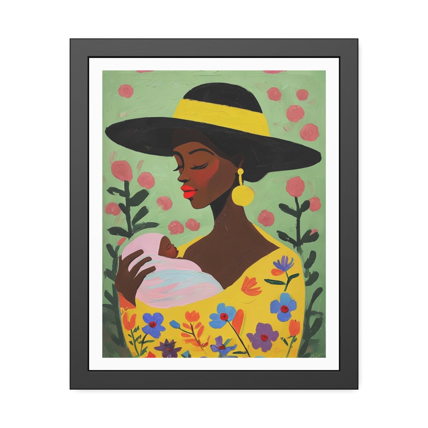 Grace in Bloom - No text - Framed Poster Print