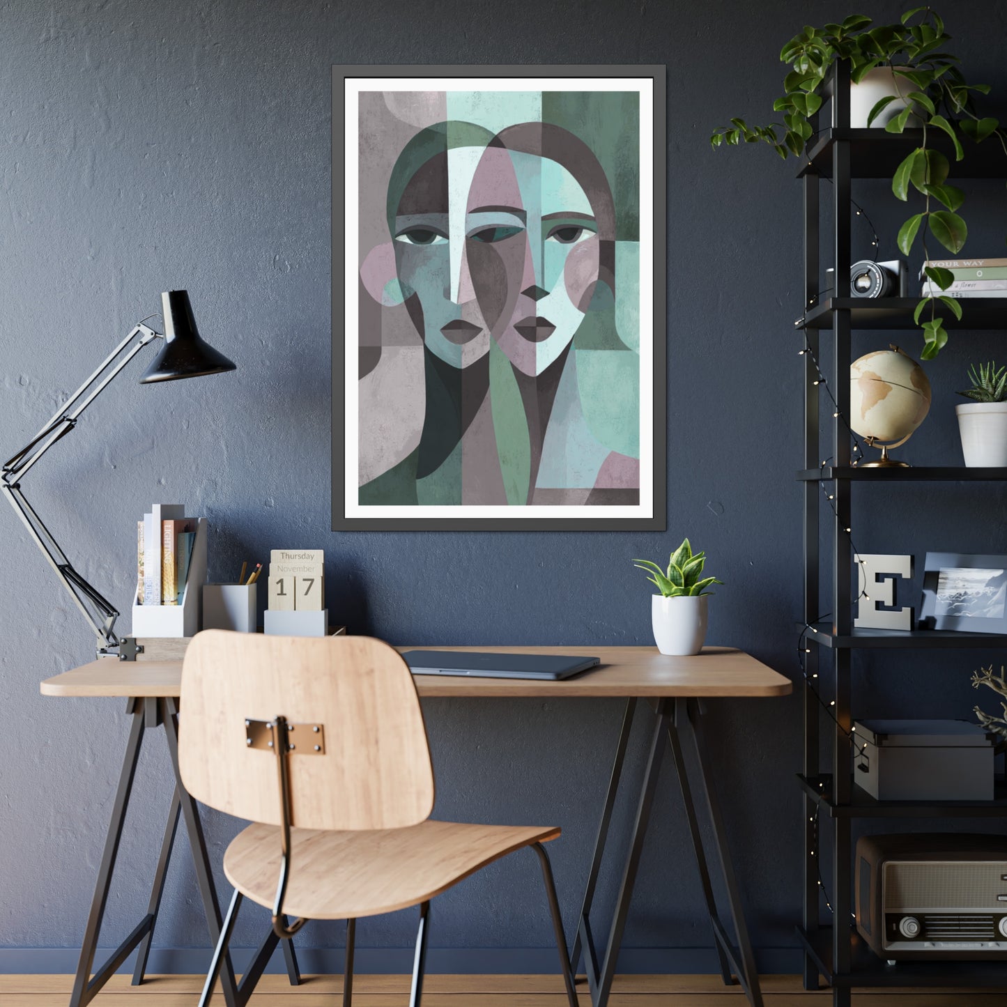 Mes Visages - No text - Framed Poster Print
