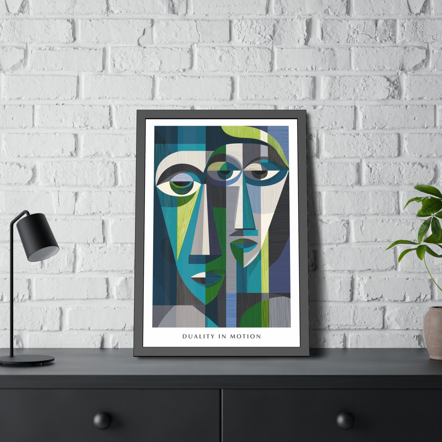 Duality in motion - Framed Poster Print