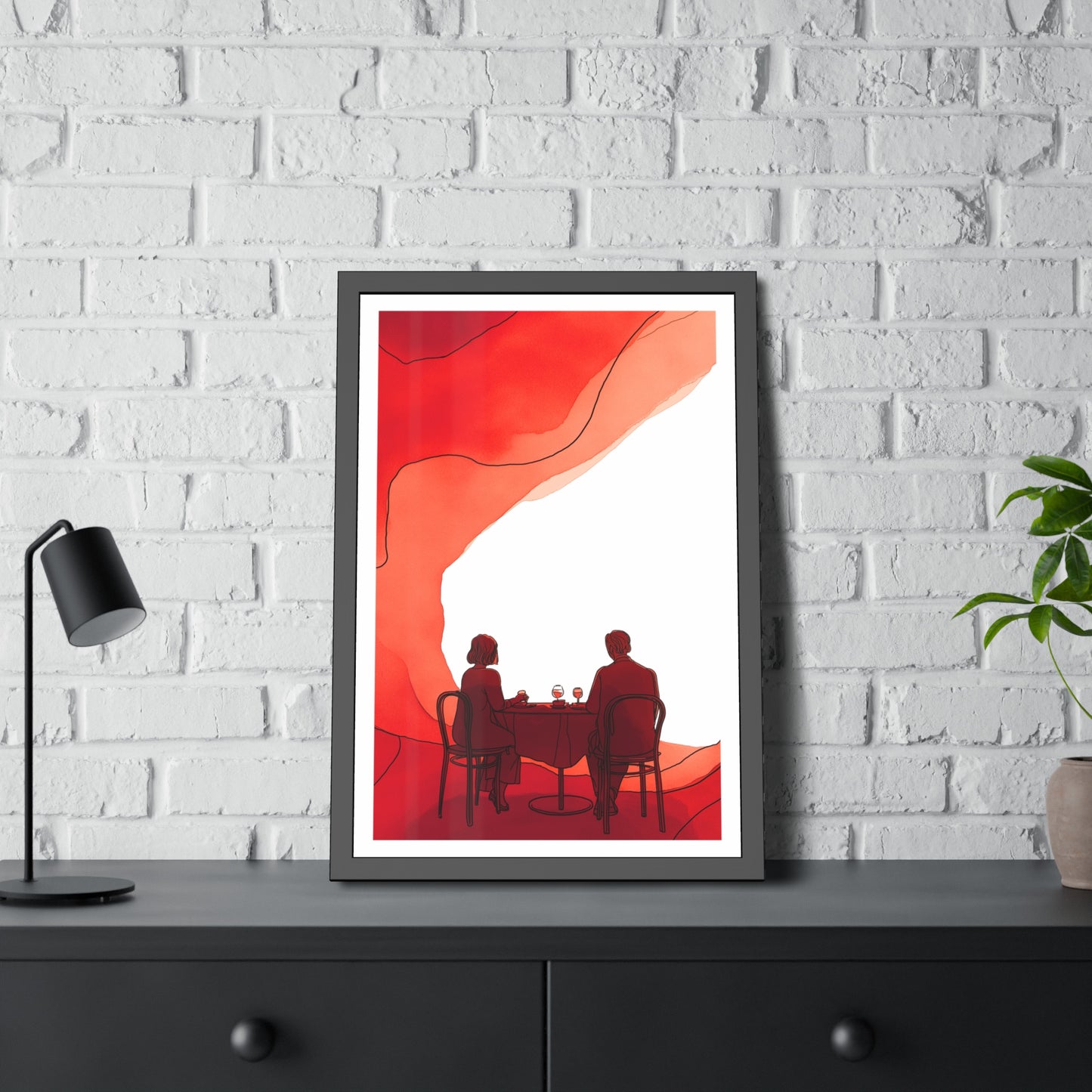 Mangeons ensembles mon amour - Framed Poster Print