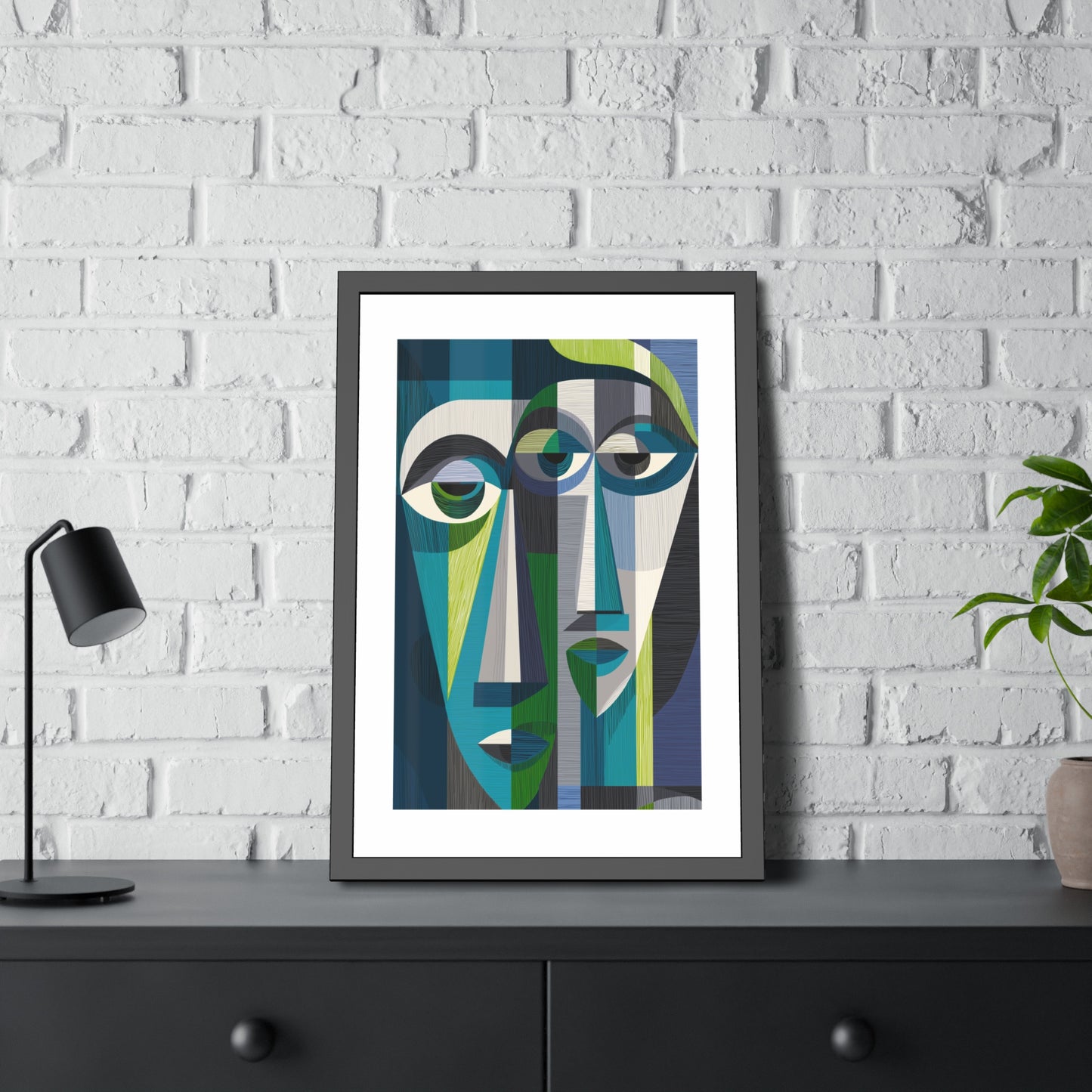 Duality in motion - No text - Framed Poster Print
