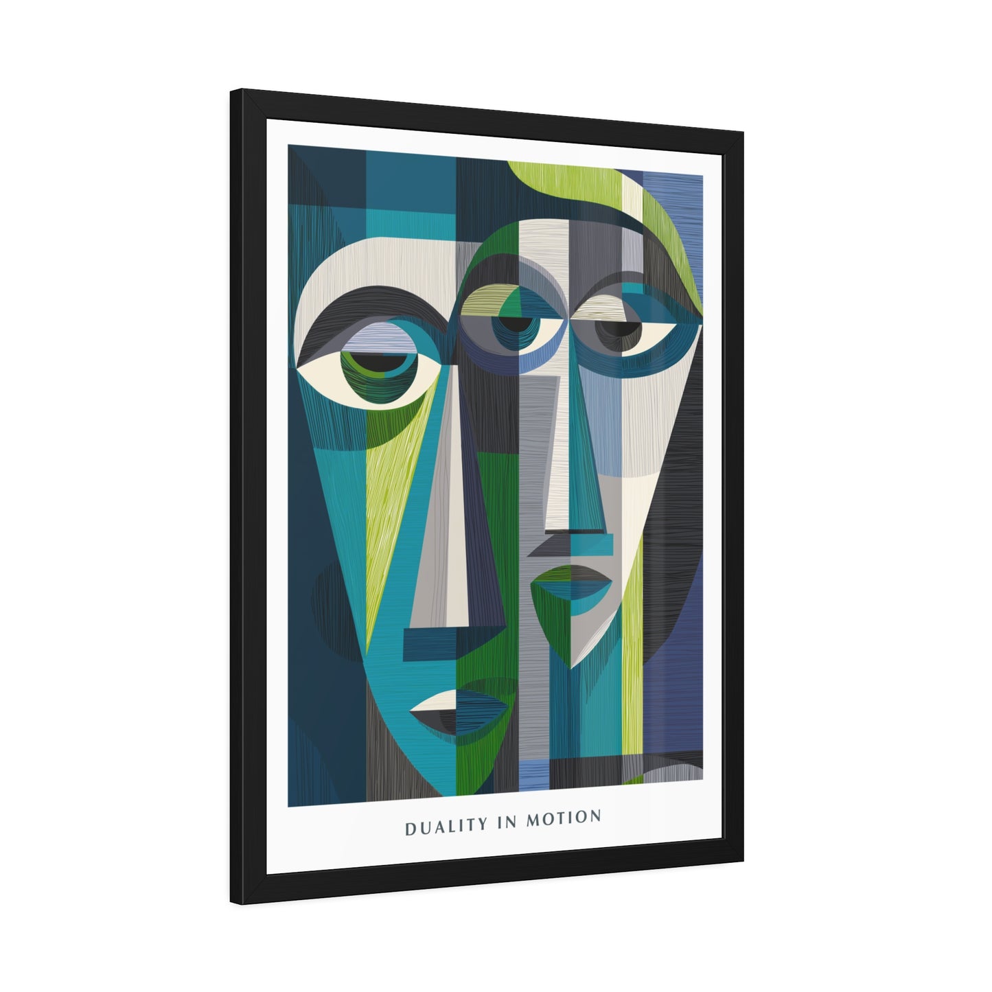 Duality in motion - Framed Poster Print