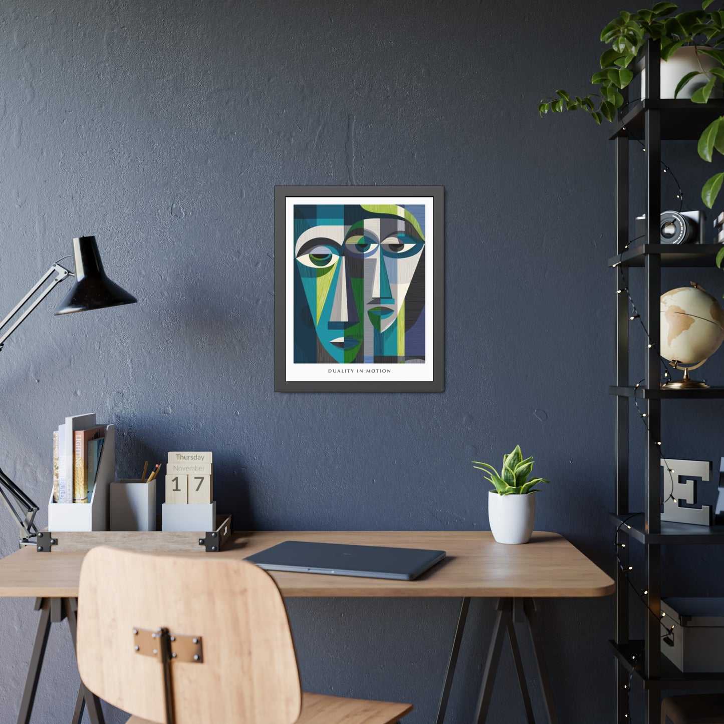 Duality in motion - Framed Poster Print