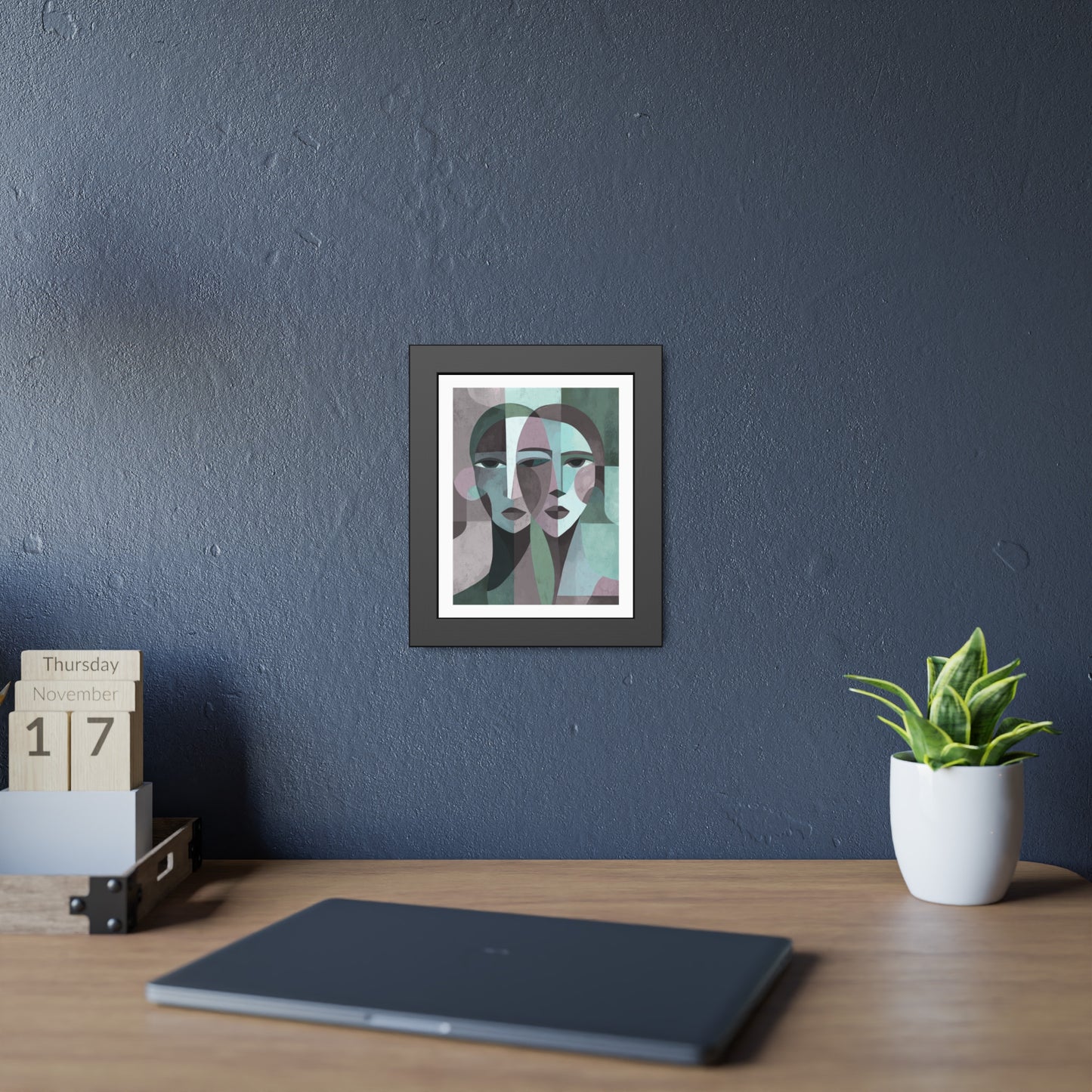 Mes Visages - No text - Framed Poster Print