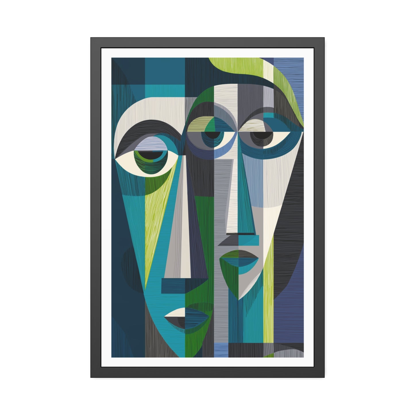 Duality in motion - No text - Framed Poster Print