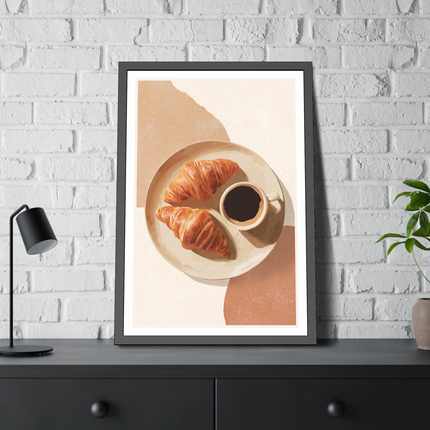 Golden Hour Coffee - Framed Poster Print