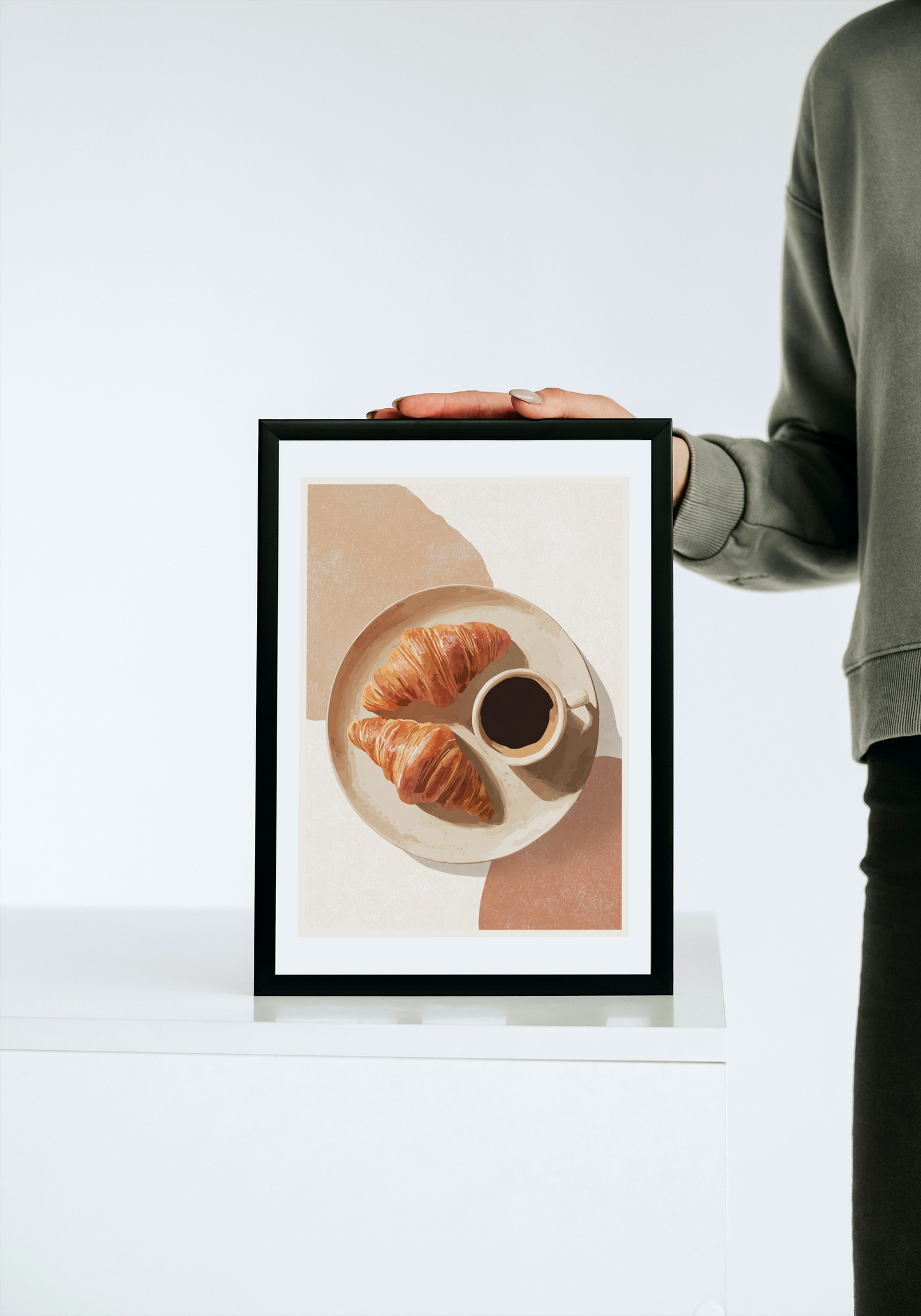 Golden Hour Coffee - Framed Poster Print