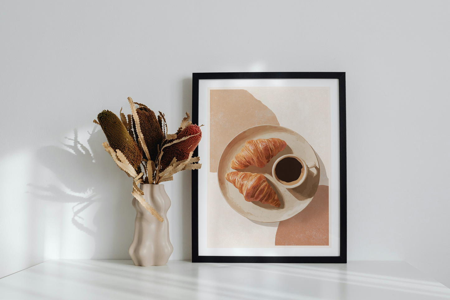 Golden Hour Coffee - Framed Poster Print