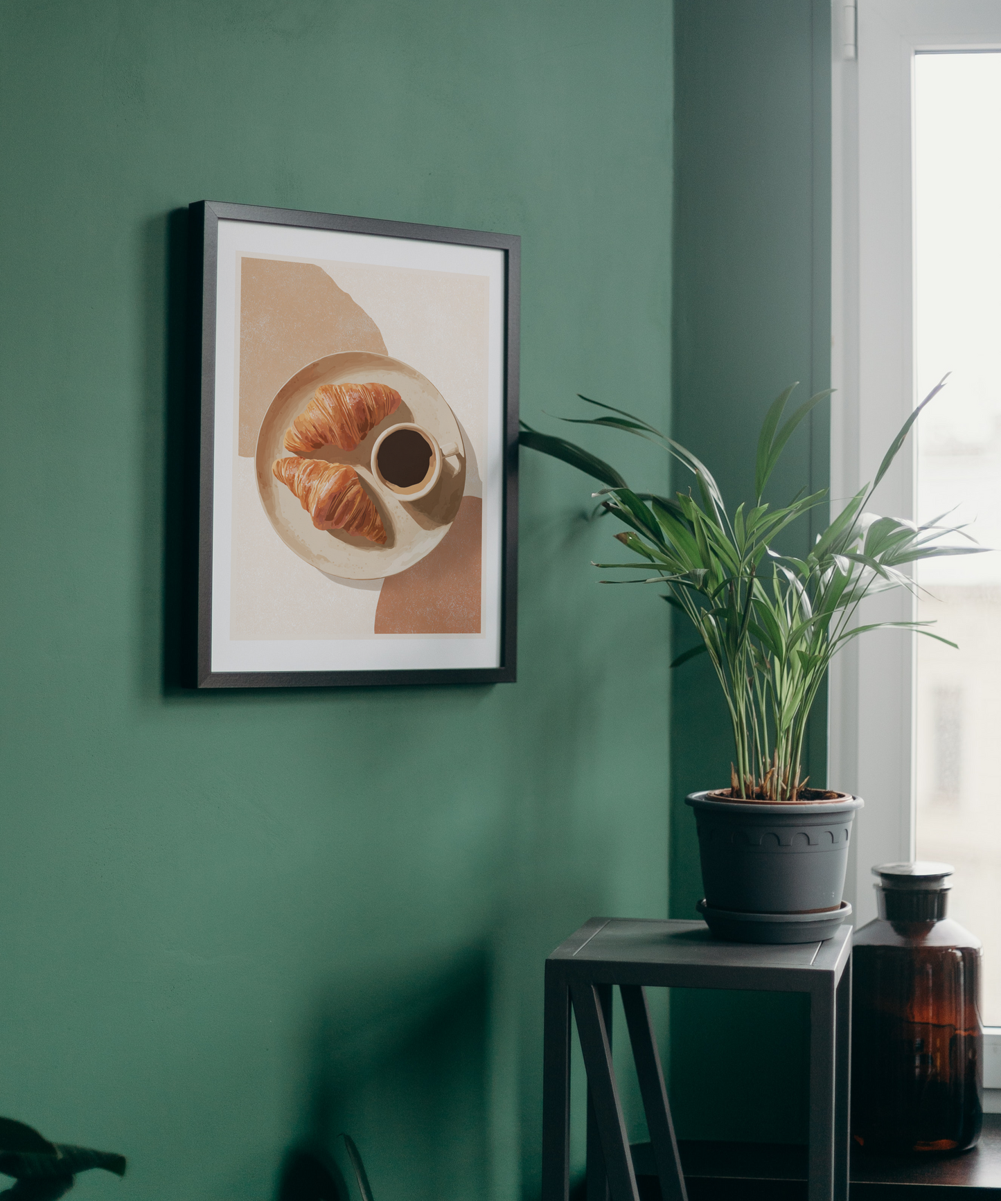Golden Hour Coffee - Framed Poster Print