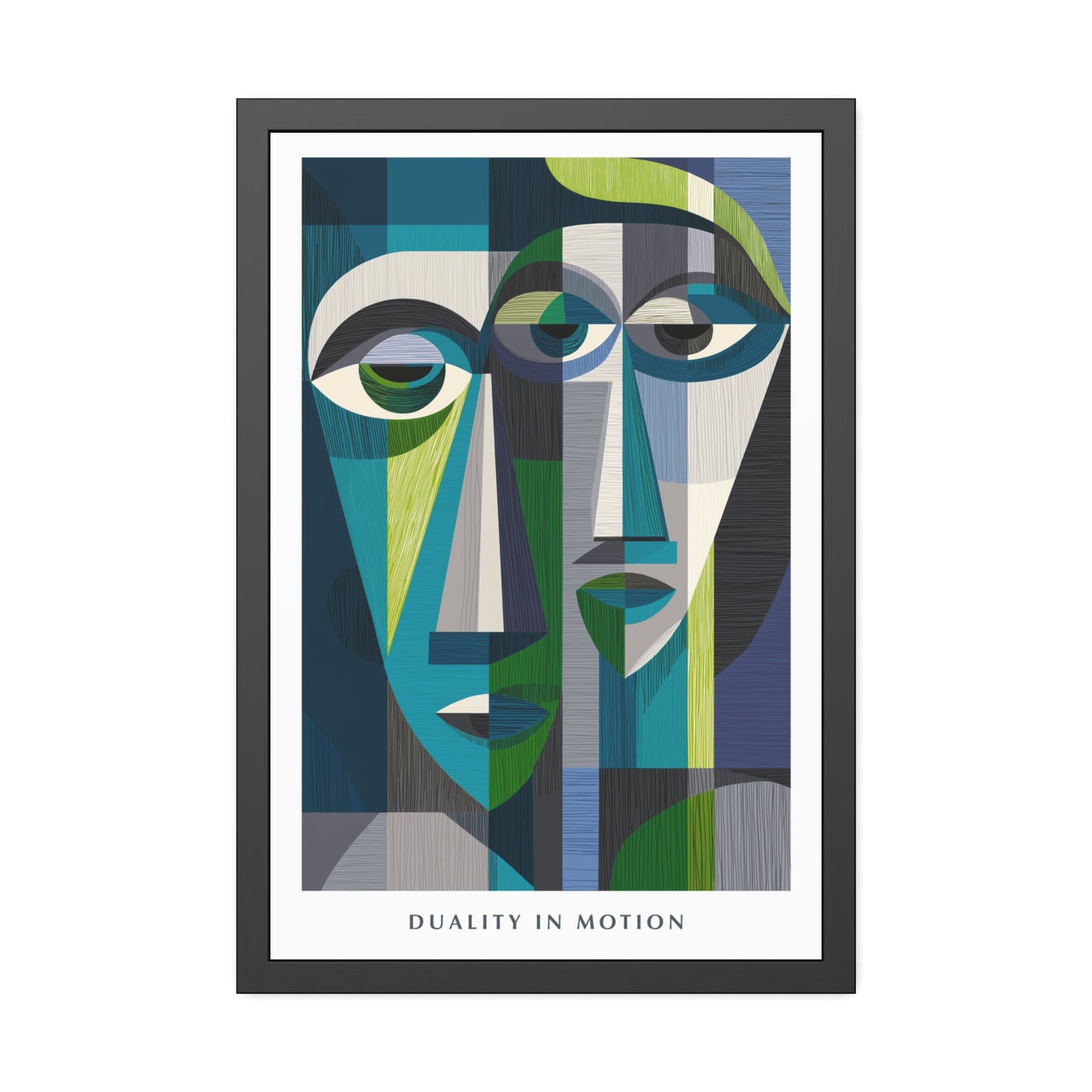 Duality in motion - Framed Poster Print