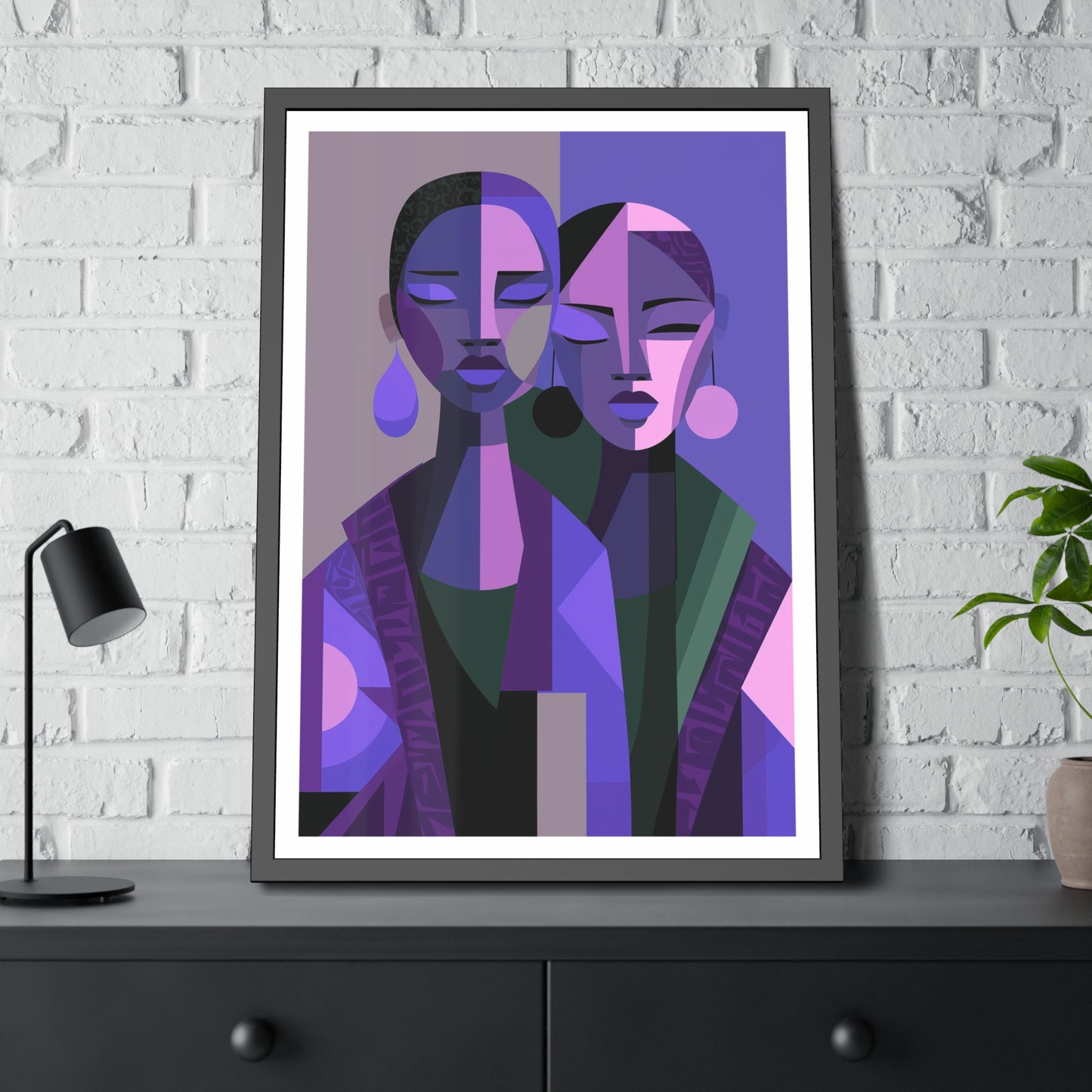 Les Soeurs Amoureux - No text - Framed Poster Print