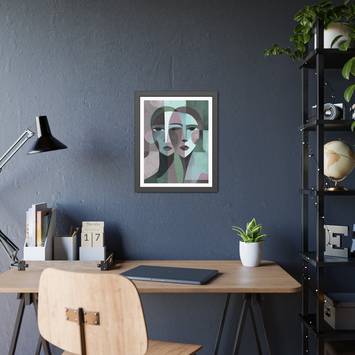 Mes Visages - No text - Framed Poster Print
