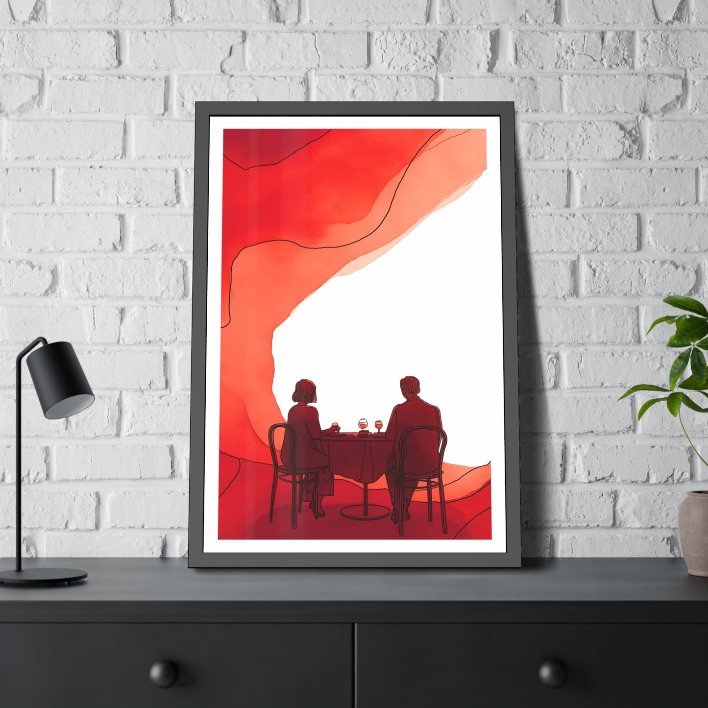 Mangeons ensembles mon amour - Framed Poster Print