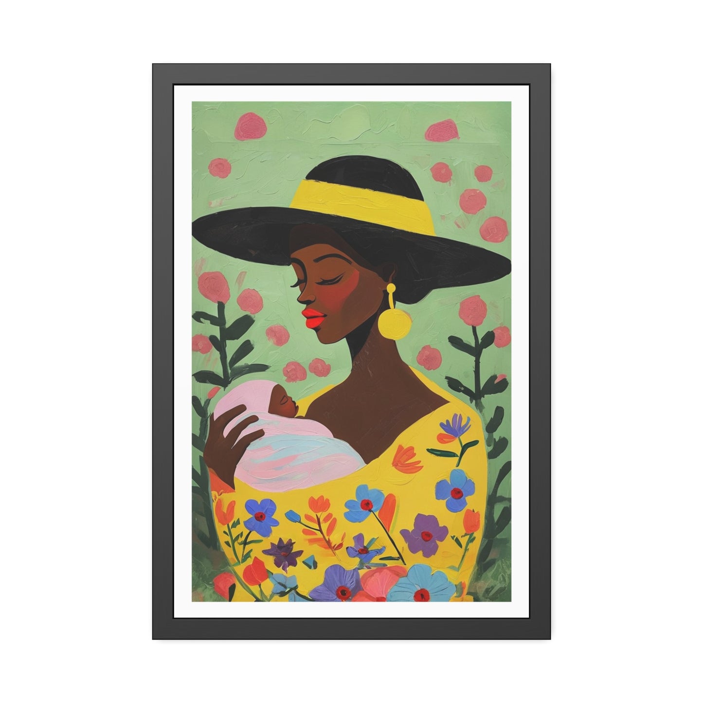 Grace in Bloom - No text - Framed Poster Print