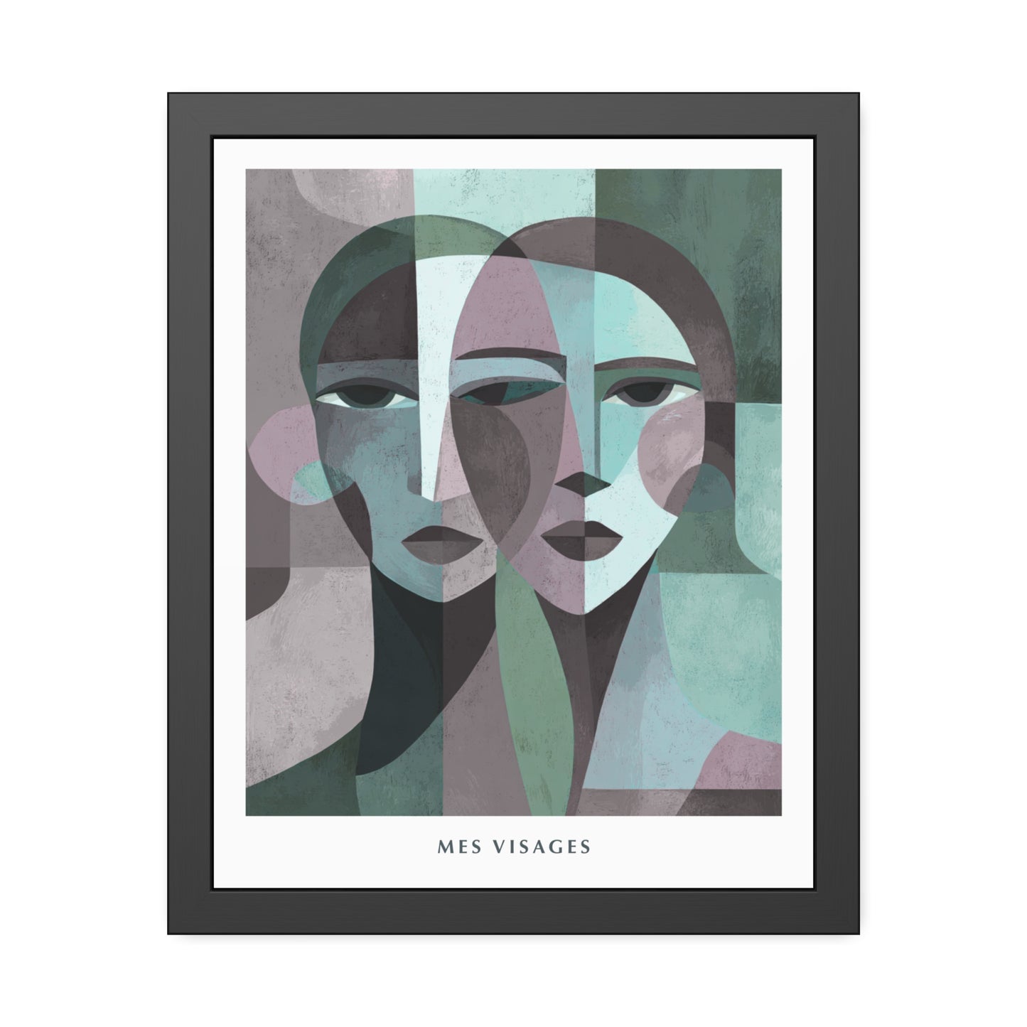 Mes Visages - Framed Poster Print