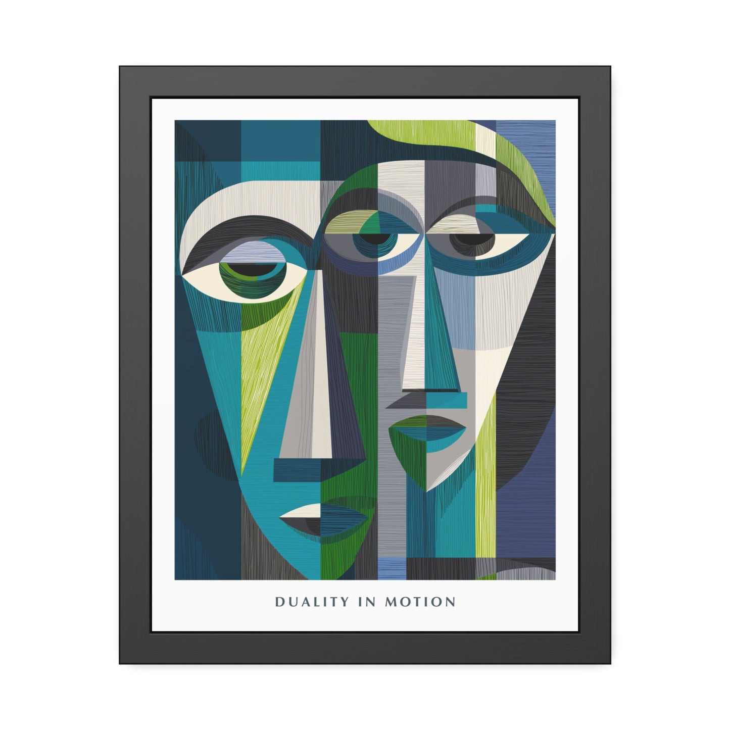 Duality in motion - Framed Poster Print