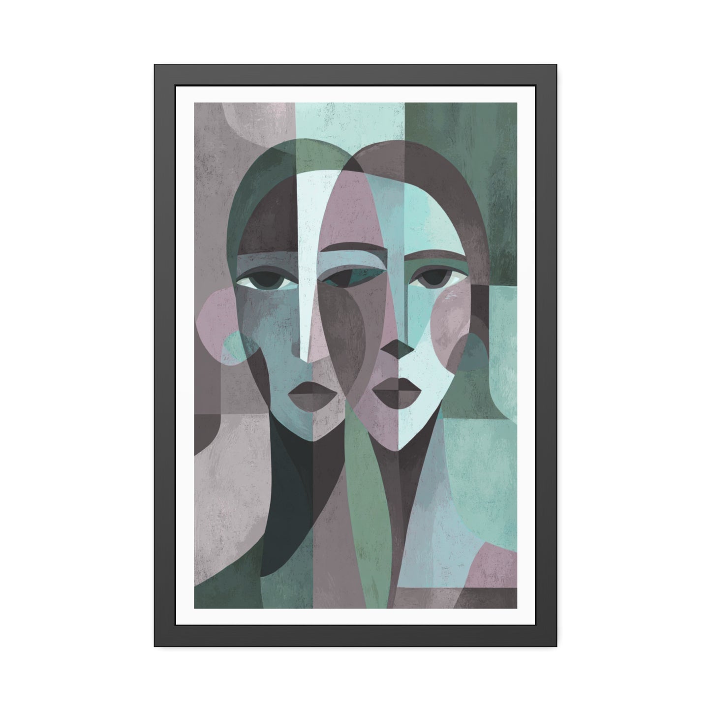 Mes Visages - No text - Framed Poster Print