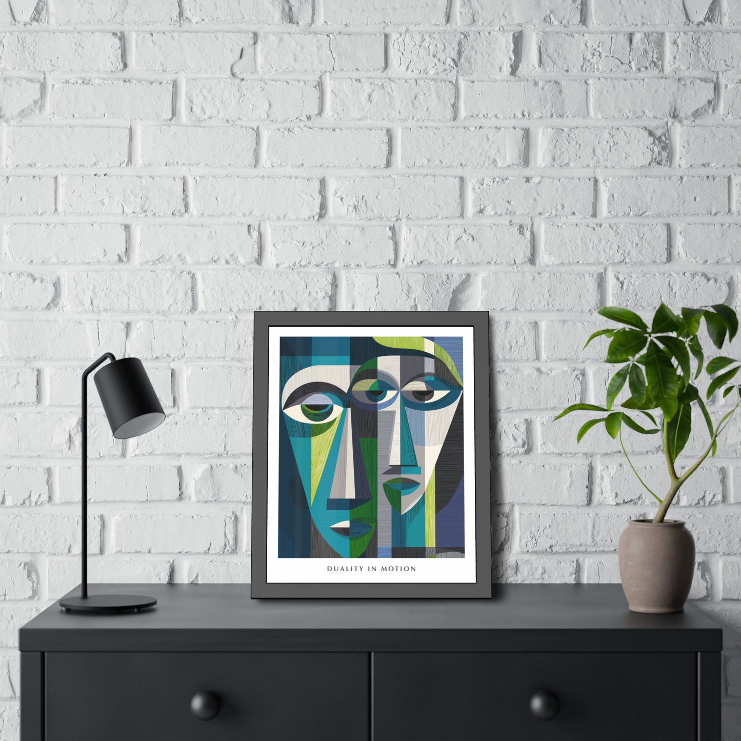 Duality in motion - Framed Poster Print