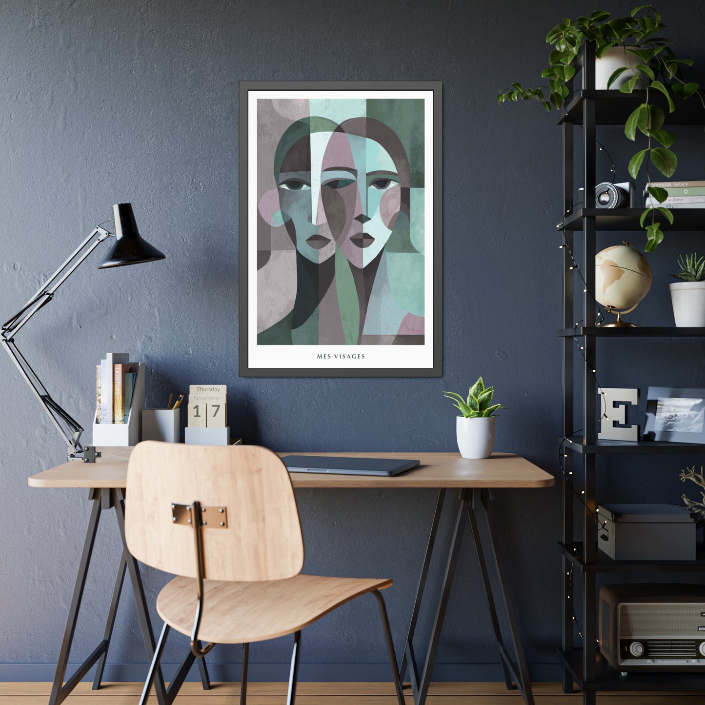 Mes Visages - Framed Poster Print