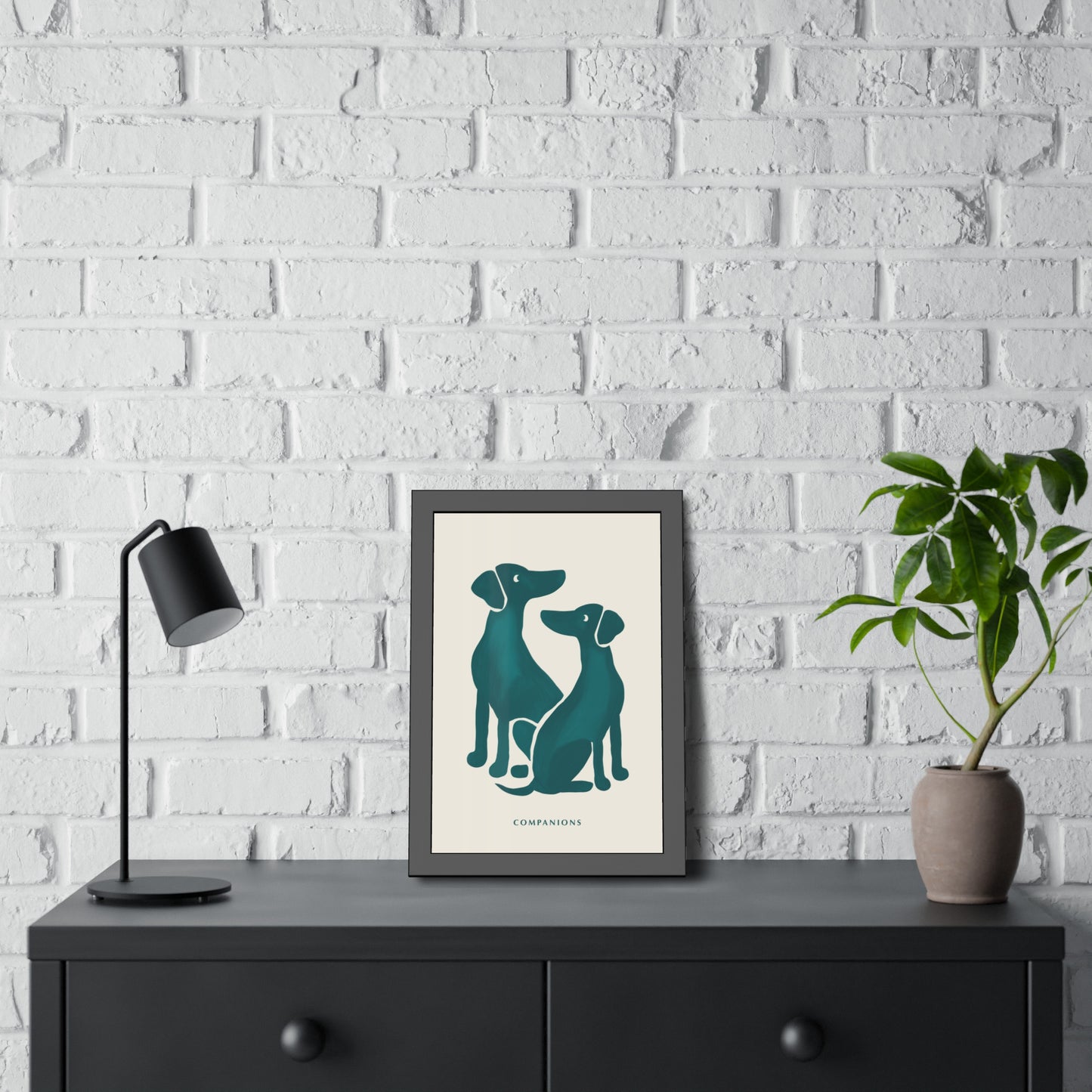 'Companion' - Dog Wall Poster - Minimalist Design