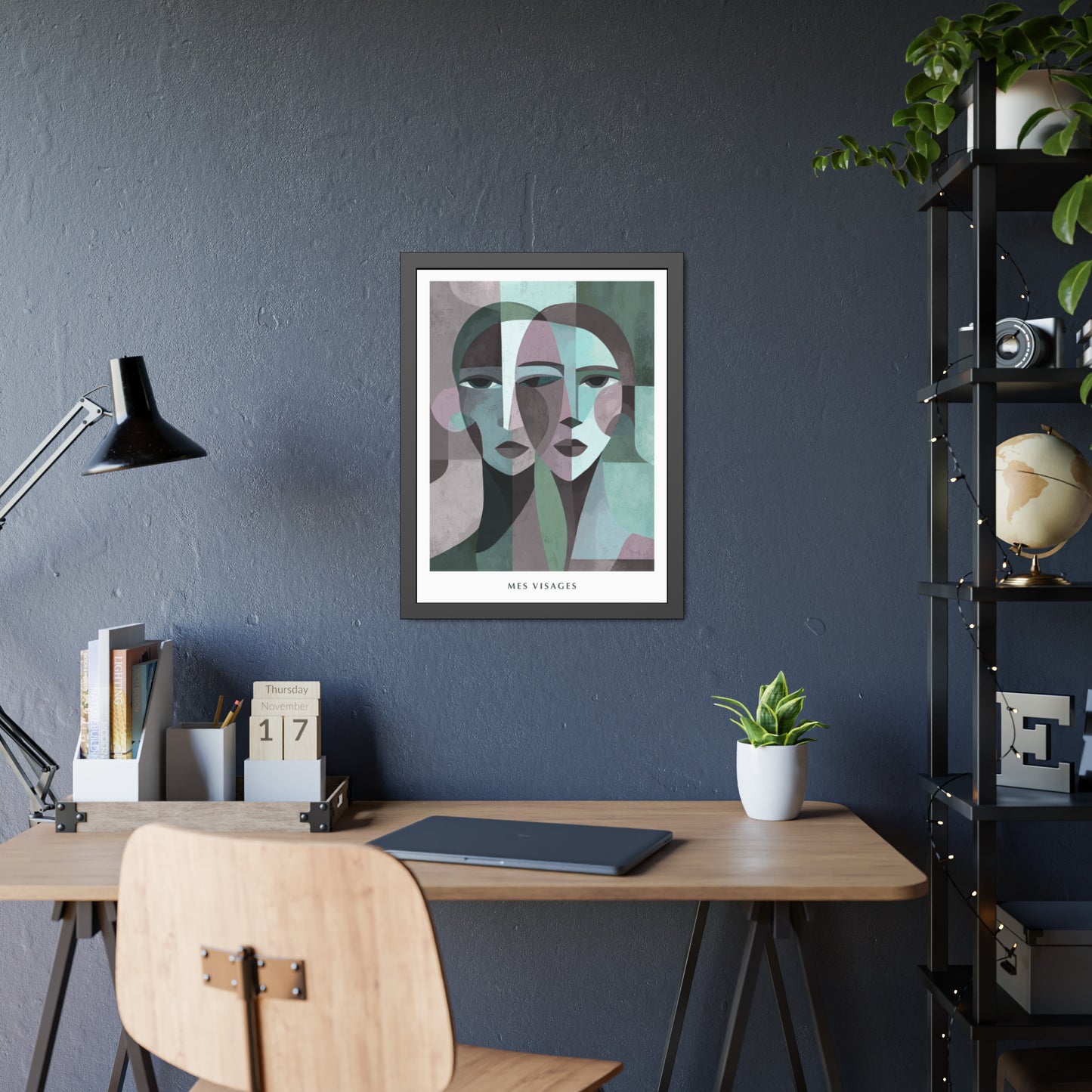 Mes Visages - Framed Poster Print