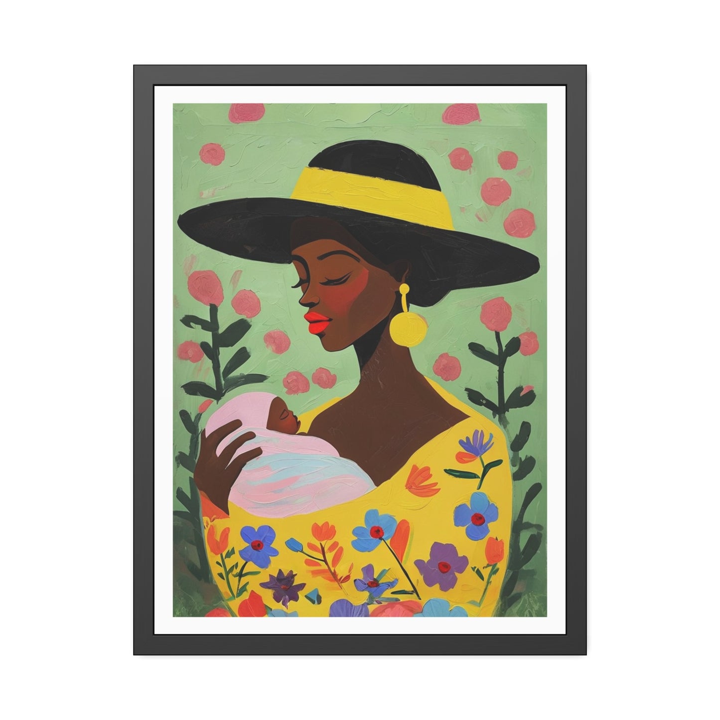 Grace in Bloom - No text - Framed Poster Print