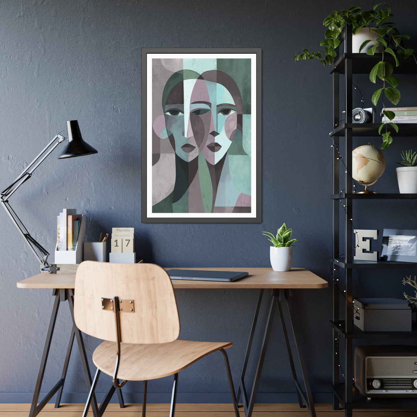 Mes Visages - No text - Framed Poster Print