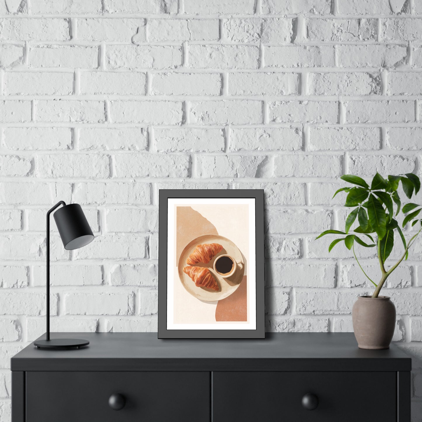 Golden Hour Coffee - Framed Poster Print