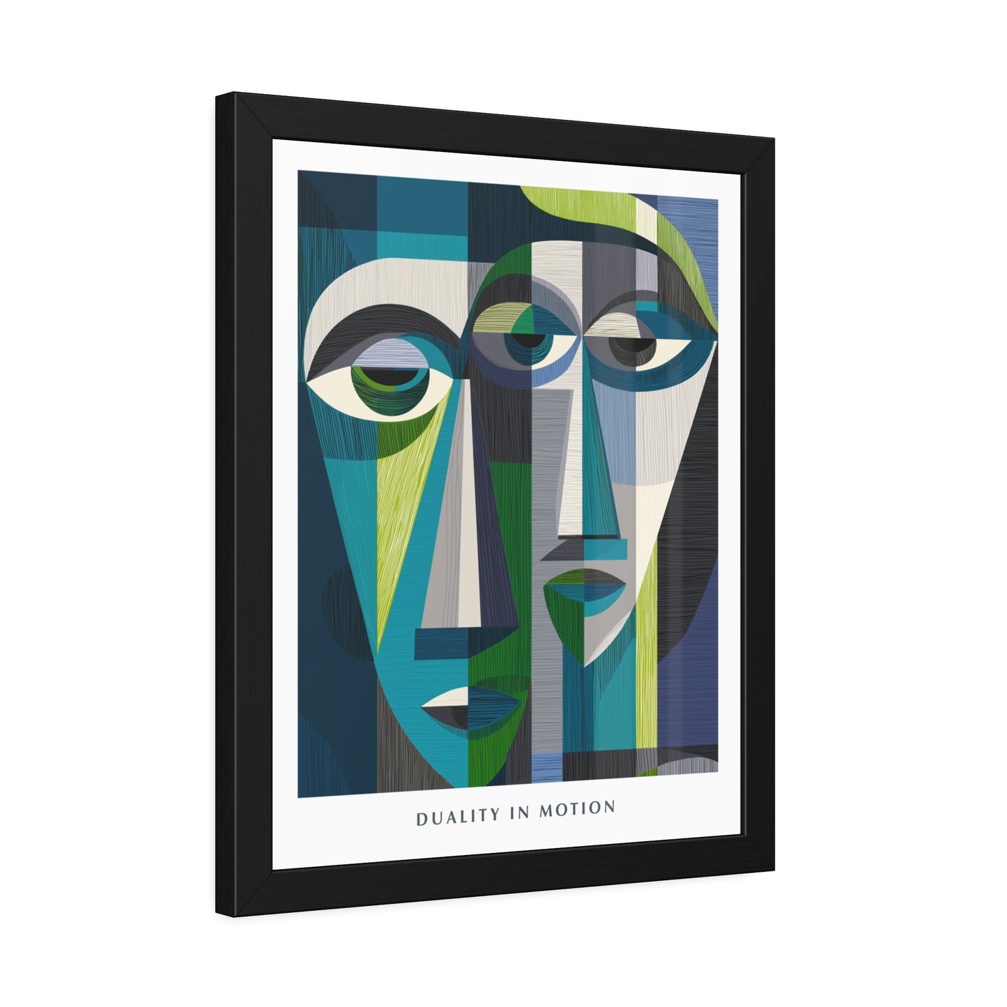 Duality in motion - Framed Poster Print