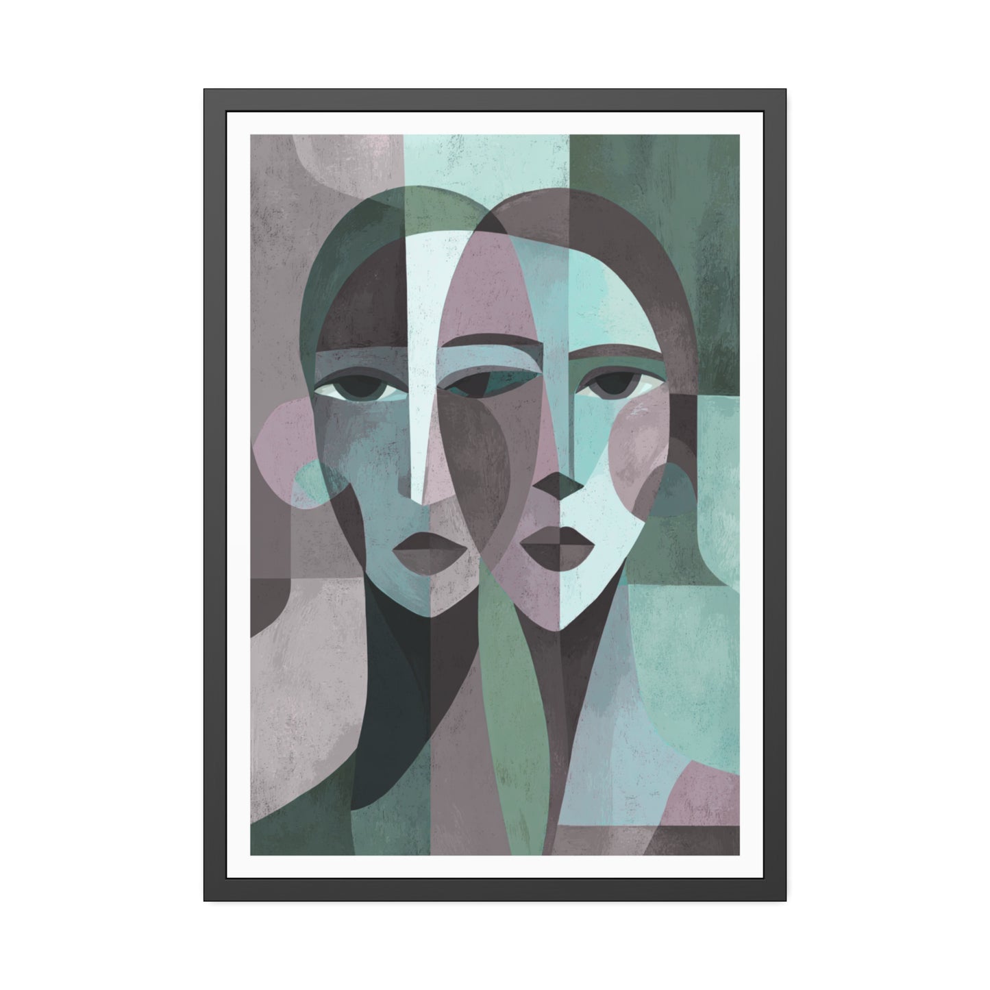 Mes Visages - No text - Framed Poster Print