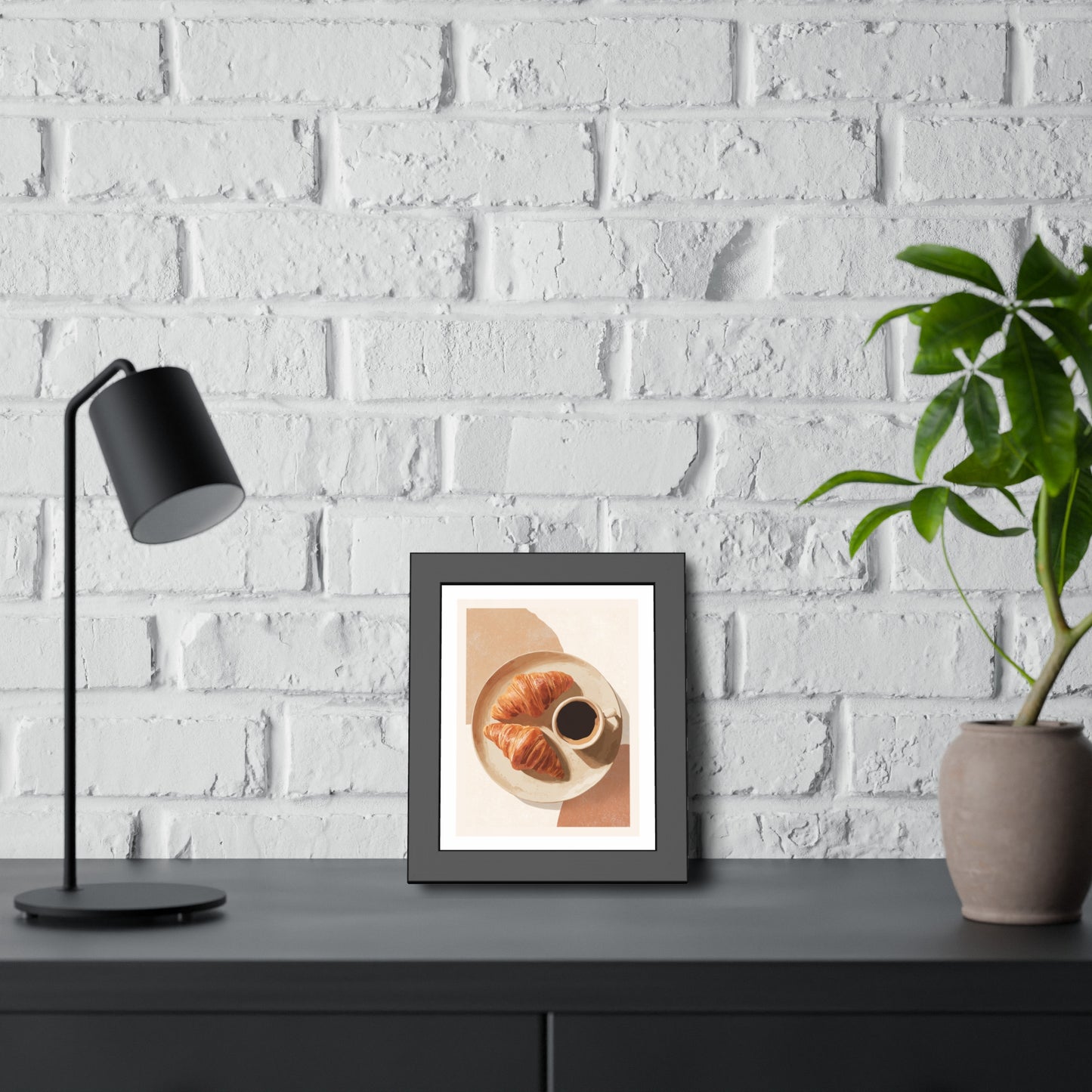 Golden Hour Coffee - Framed Poster Print